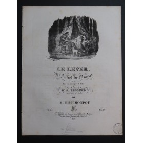 MONPOU Hippolyte Le Lever Chant Piano ca1830