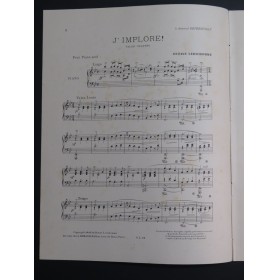 LERICHOMME Octave J'Implore ! Chant Piano 1909