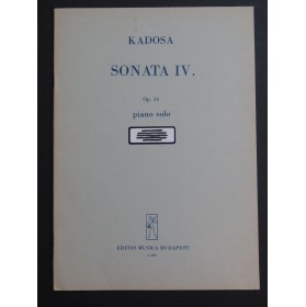 KADOSA Pál Sonata No 4 op 54 Piano 1960