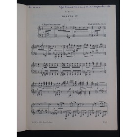 KADOSA Pál Sonata No 4 op 54 Piano 1960