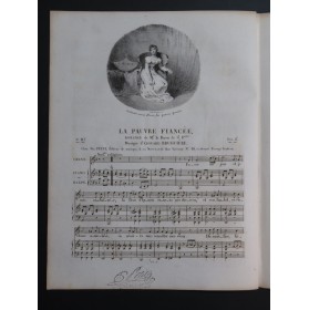 BRUGUIÈRE Edouard La Pauvre Fiancée Chant Piano ou Harpe ca1830