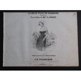 TOLBECQUE J. B. La Jolie Fille du Faubourg Quadrille Piano 4 mains ca1840