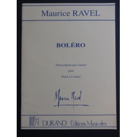 RAVEL Maurice Boléro Piano 4 mains