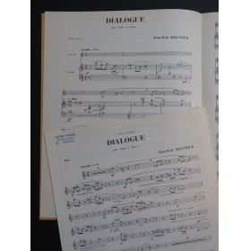 RIEUNIER J.P. Dialogue Piano Flûte 1969