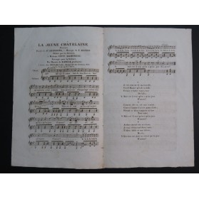 MASINI F. La Jeune Châtelaine Chant Guitare ca1830