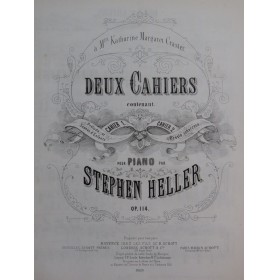 HELLER Stephen Cahier No 1 op 114 Piano ca1866