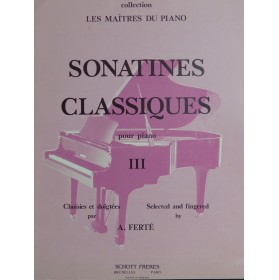 Sonatines Classiques No 3 8 pièces Piano