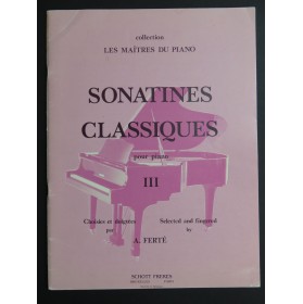 Sonatines Classiques No 3 8 pièces Piano