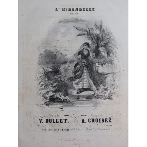 CROISEZ Alexandre L'Hirondelle Chant Piano ca1840