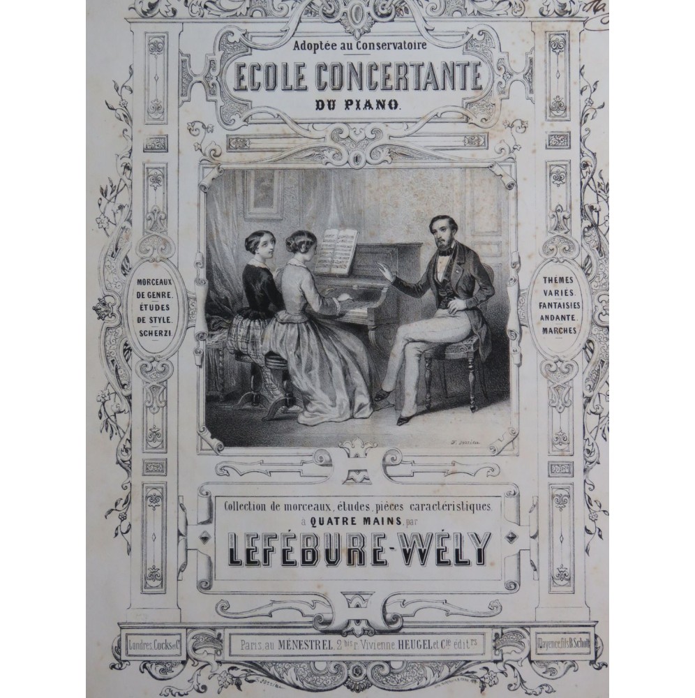 LEFÉBURE-WÉLY Rêverie Piano 4 mains ca1855