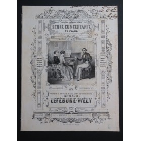 LEFÉBURE-WÉLY Rêverie Piano 4 mains ca1855