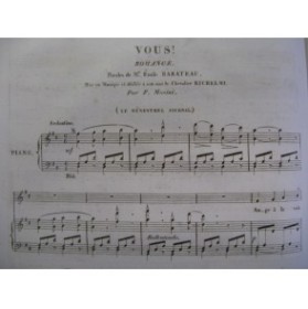 MASINI F. Vous ! Romance Piano Chant ca1836