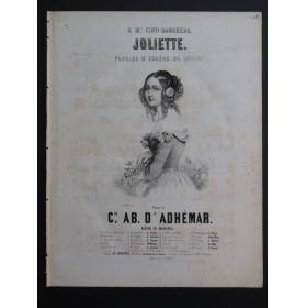 D'ADHÉMAR Ab. Joliette Chant Piano ca1840