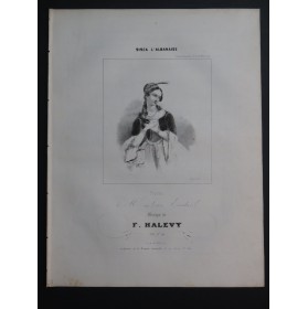 HALEVY F. Sisca L'Albanaise Chant Piano ca1840