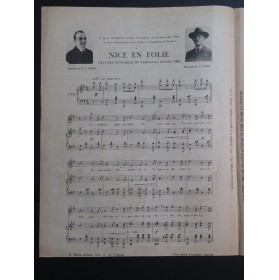 PYNS A. Nice en Folie Carnaval Chant Piano 1925