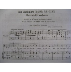 THÉNARD Etienne Le Départ pour le Ciel Piano Chant 1834