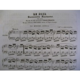 THÉNARD Etienne Le Soir Piano Chant 1834﻿