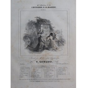 GABUSSI Vincenzo L'Offrande à la Madone Chant Piano ca1840