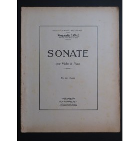 CANAL Marguerite Sonate Violon Piano 1925