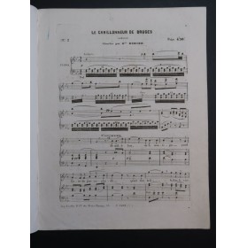 GRISAR Albert Le Carillonneur de Bruges No 2 Chant Piano 1852