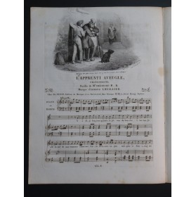 LHUILLIER Edmond L'Apprenti Aveugle Chant Piano ou Harpe ca1830