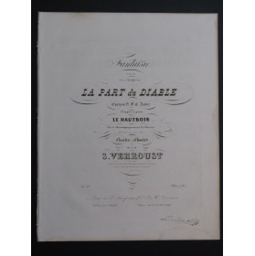 VERROUST Stanislas Fantaisie La Part du Diable op 30 Piano Hautbois ca1845