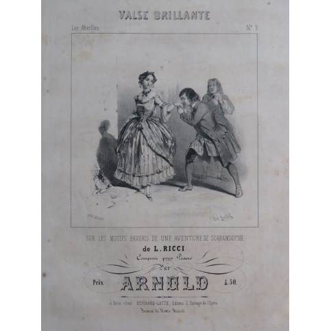 ARNOLD Valse Brillante Chant Piano ca1840