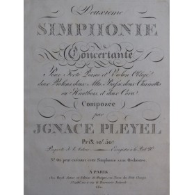 PLEYEL Ignace Symphonie F Major B. 115 Piano 1802