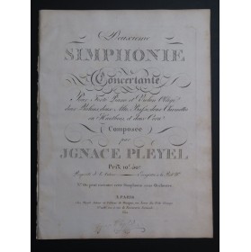 PLEYEL Ignace Symphonie F Major B. 115 Piano 1802