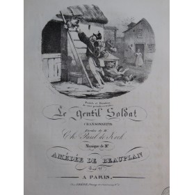 DE BEAUPLAN Amédée Le Gentil Soldat Chant Piano ca1830