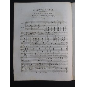 DE BEAUPLAN Amédée Le Gentil Soldat Chant Piano ca1830