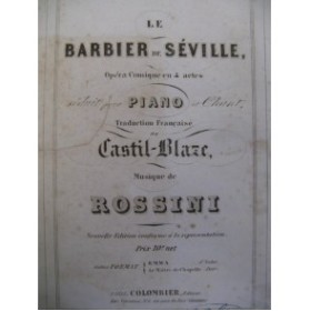 ROSSINI Gioachino Le Barbier de Seville Opéra ca1850