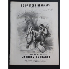 POTHARST Jacques Le Pasteur Béarnais Chant Piano ca1850