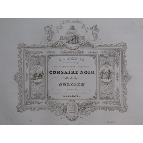 JULLIEN Le Corsaire Noir Quadrille Piano ca1850