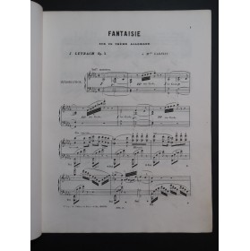 LEYBACH J. Fantaisie sur un Thême Allemand Piano XIXe