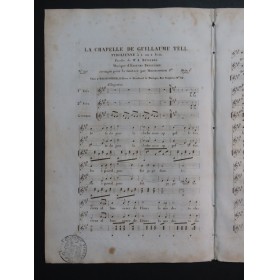 BRUGUIÈRE Edouard La Chapelle de Guillaume Tell Chant Guitare ca1830