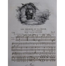 BRUGUIERE Édouard Les Sermons et la Danse Chant Piano ou Harpe ca1830