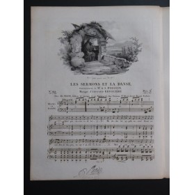 BRUGUIERE Édouard Les Sermons et la Danse Chant Piano ou Harpe ca1830