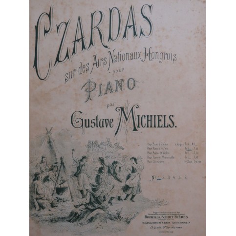 MICHIELS Gustave Czardas No 1 Piano 4 mains