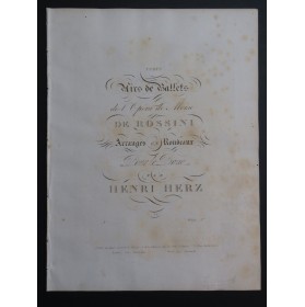 HERZ Henri Airs de Ballets Moïse Rossini No 2 Piano ca1827