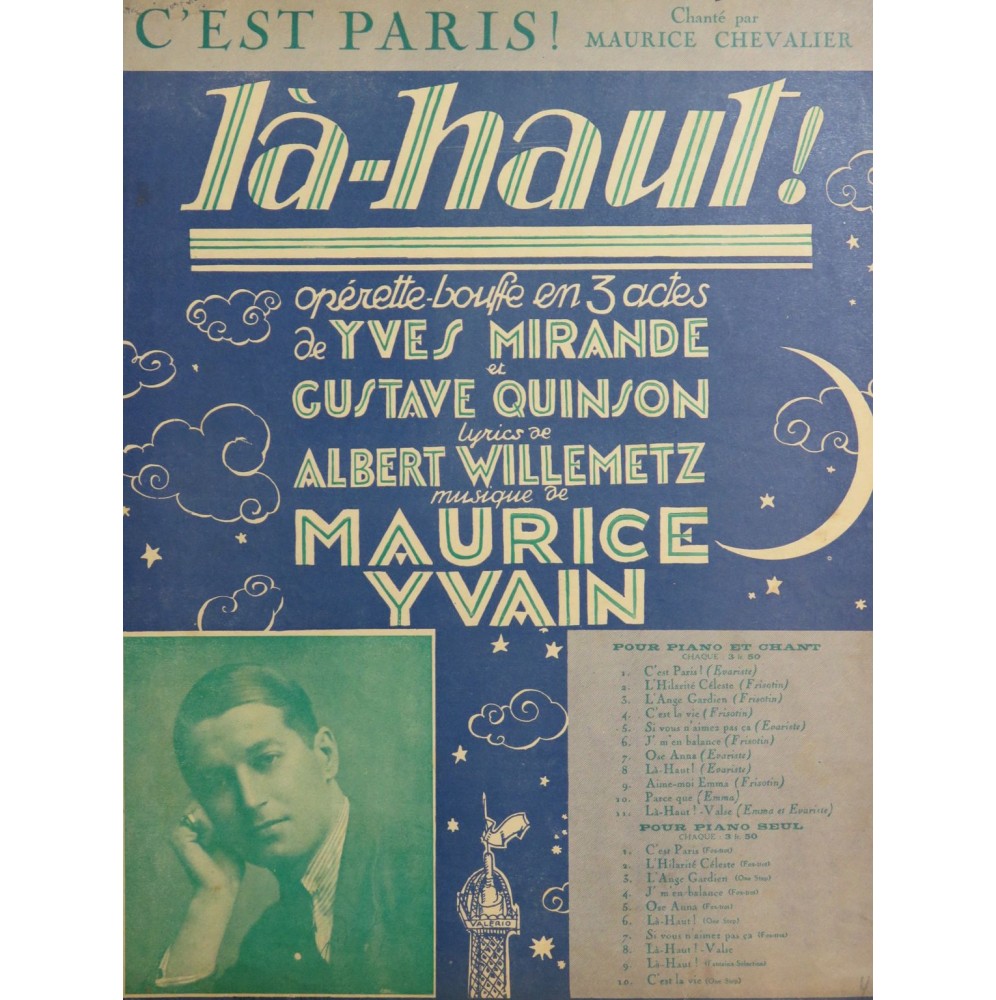 YVAIN Maurice C'est Paris ! Chant Piano 1923