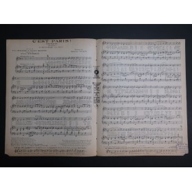 YVAIN Maurice C'est Paris ! Chant Piano 1923