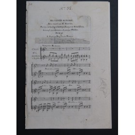 BOIELDIEU Adrien Ma Tante Aurore No 6 Chant Guitare ou Lyre ca1820