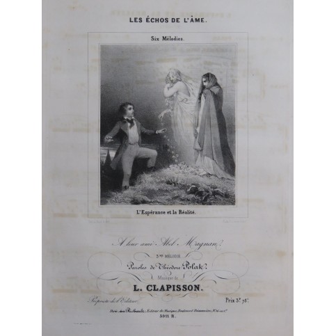 CLAPISSON Louis L'Espérance et la Réalité Chant Piano ca1840