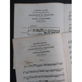 VERACINI Francesco Concert Sonate Piano Violon ca1870