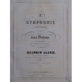 ALARD Delphin Symphonie No 3 Violon Piano ca1850