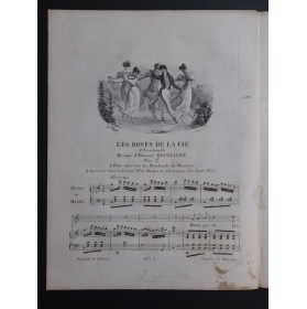 BRUGUIÈRE Édouard Les Roses de la Vie Chant Piano ou Harpe ca1830