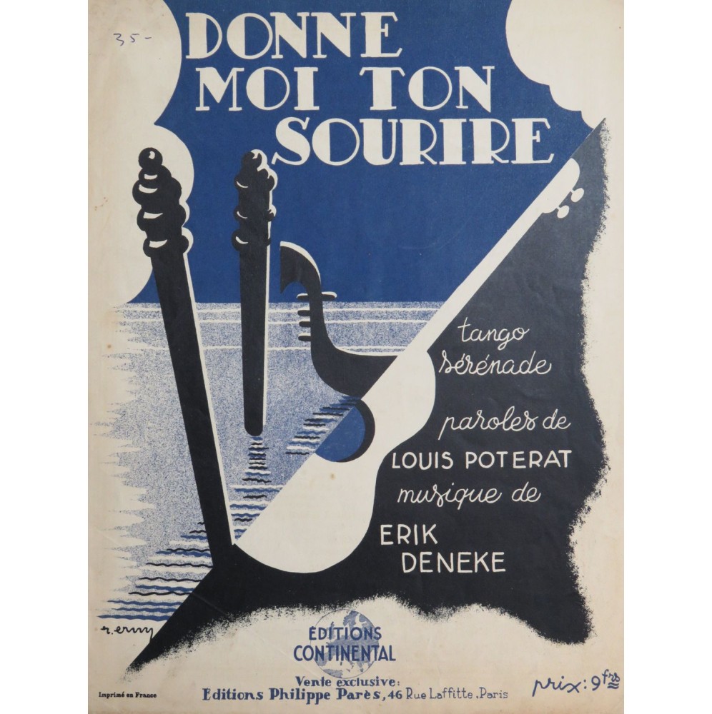 DENEKE Erik Donne moi ton sourire Chant Piano 1940