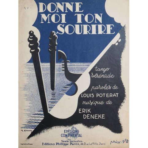 DENEKE Erik Donne moi ton sourire Chant Piano 1940