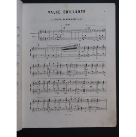 SCHULHOFF Jules Grande Valse Brillante op 6 bis Piano 4 mains ca1851